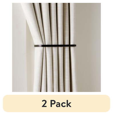 (2 pack) Better Homes & Gardens Oil-Rubbed Bronze Curtain Holdbacks, Set of Two-image