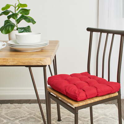 Mainstays Textured Chair Seat Pad (Chair Cushion), Red Color, 15.5