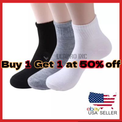 Lot 12 Pairs Mens Womens Ankle/Quarter Crew Socks Sport Casual Cotton Socks US-image