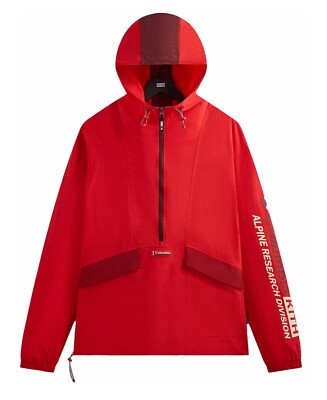 Kith for Columbia Wind Anorak - (Red Velvet) Size XL Spring 2024 New Sealed-image
