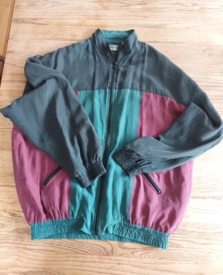 Vintage Robert Stock 90s ColorBlock Silk Soft Shell Windbreaker Jacket X-Large-image