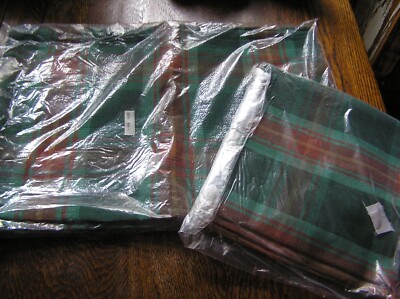 Design Imports Set of 4 PLACEMATS & 4 Matching NAPKINS Plaid Teal~Rust~Green~NIP-image