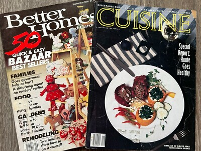 Better Homes and Gardnens magazine 1980 and Cuisine mag 1984 free pri ship-image