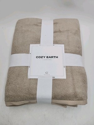 NEW Cozy Earth Luxe Bath Sheets (2) Color: Sand.  40