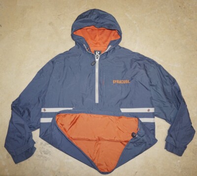 VINTAGE Syracuse Nylon Anorak Windbreaker Medium Gear for Sports Blue 90s-image