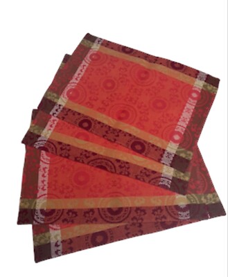 Pier One Set of 4 Cotton Placemats Suzani Jacquard-image