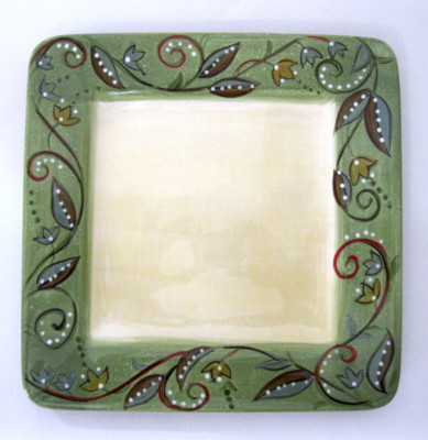Pier 1 Imports Plate Carynthum Salad/Dessert 8 3/4 x 8 3/4