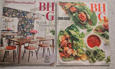 Two 2025 Better Homes&Gardens Jan/Feb & Mar Food Issue Refreshed Interior Design-image