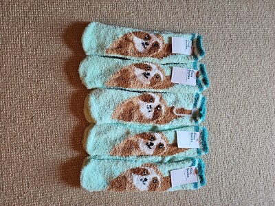 5 Hanging Sloth Fuzzy Cozy Socks -  Women's - Sloths - old Navy - New with tags-image