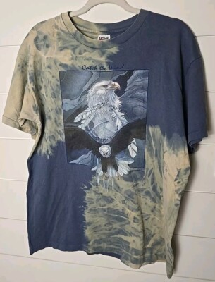 Vintage Single Stitch Eagle T-shirt Size L Glitter Detail 