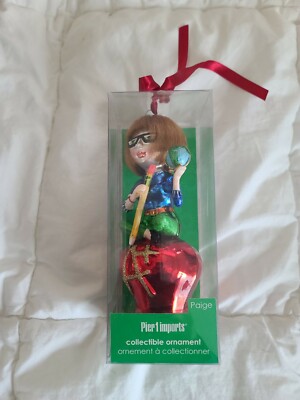 Pier 1 Imports Teacher Paige NIP Exclusive Design Collectible Ornament 6”-image