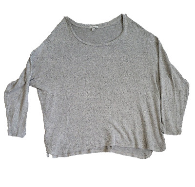 Illuminative Sweater Women XL Grey Oversized Soft Cozy Lagenlook Casual-image
