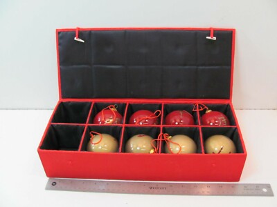 PIER 1 IMPORTS LI BIEN GLASS CHRISTMAS ORNAMENTS CHINESE CHARACTERS 8 PIECES-image