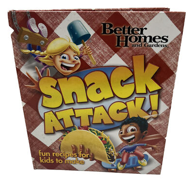 Snack Attack! Better Homes and Gardens Cooking Spiral-bound Kids Cookbook New-image