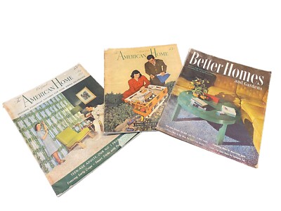 Vintage Magazine Lot of 3: The American Home x 2 Better Homes And Gardens x 1-image