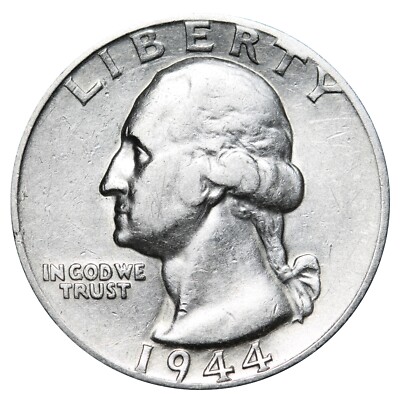 1944 Washington Quarter XF/AU Complete Your Album!-image