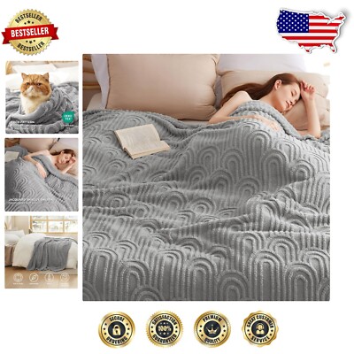 Luxuriously Soft 108x90 King Blanket - Lightweight Cozy Throw for Home Decor-image