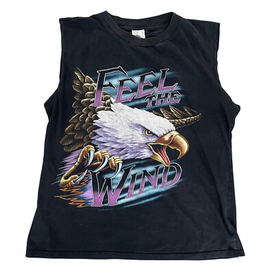 Vintage 90s American Thunder Feel The Wind Shirt Size XXL-image