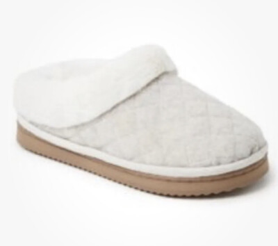 Dearfoams Cozy Comfort Quilted Scuff Slippers  Size S 5-6   NWT-image