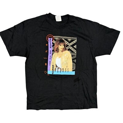 Vintage 90s Suzy Bogguss Voices in the Wind Single Stitch TShirt Black XL-image