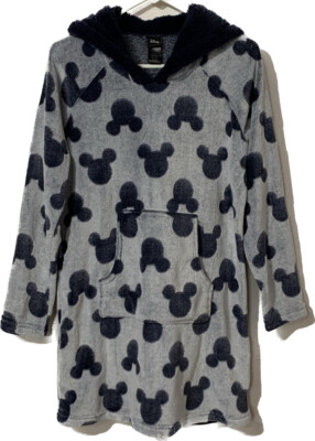 Disney Women's Mickey Cozy Hooded Fleece Lounger Sleepwear Pajamas Sz Small-image