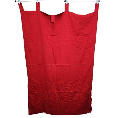 Mainstays Curtain Panel Dark Red 59 x 39 Inches 100% Cotton Canvas Look Feel-image