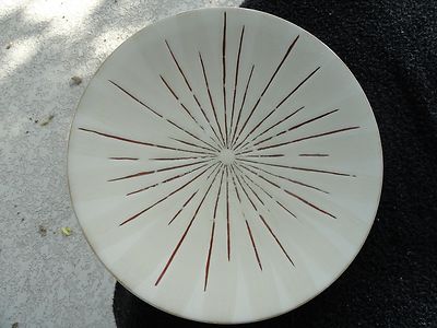 Pier 1 Sanctuary Brown Sunburst Design Beige Dinner Plate-image