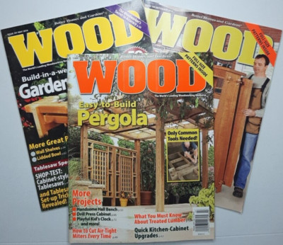 Wood Magazine Lot of 3 Issues 2010 Better Homes Gardens Tool Review Build Plans-image