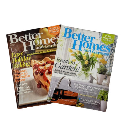 Better Homes & Gardens Magazine Bundle Lot 2 Spring 2009 Fall 2007 Garden Baking-image