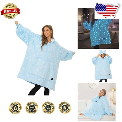 Cozy Oversized Sherpa Blanket Hoodie with Kangaroo Pocket for All Occasions-image