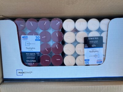 Bulk Mainstays Tealights - 500 Vanilla & 500 Warm Apple Pie - 1,000 Total!!!-image