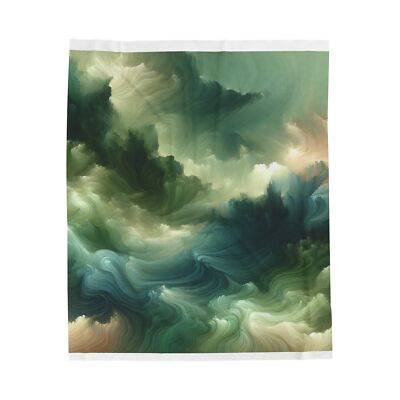 Tranquil Waves Velveteen Blanket – Cozy Comfort for Relaxation and Home Décor-image