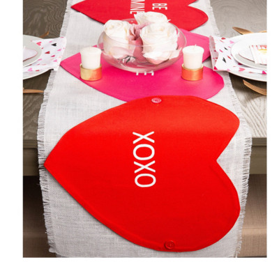 Valentine's Day Sweet Talk Two-in-One Feature Placemats Set or Table Runner-image