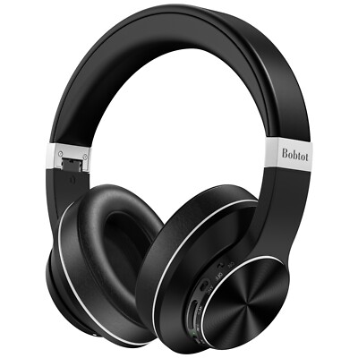 Overear Headphones Wireless Foldable Bluetooth Headsets Built-in Mic Stereo-image