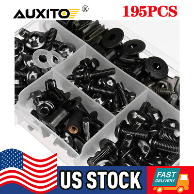 Black For Suzuki GSX1300R SV650 GSXR600 GSXR750 Complete Fairing Screws Bolt Kit-image