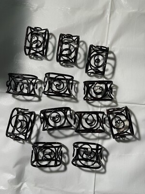 Napkin Holders Pier 1 Swirl Design Metal Lot Of 12-image