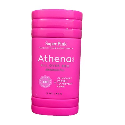 Athena Club All Over Deodorant | Super Pink 3oz | Mandarin & Orchid Scent | Alum-image
