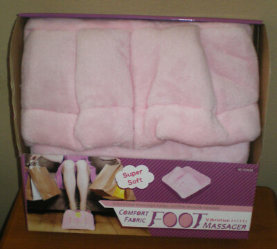Foot Massaging Slippers Pink Faux Fur Fleece * Battery Operated Cozy Comfort NEW-image
