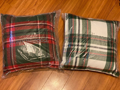 Cozy Holiday Flannel Pillows 18x18 by Grandlinroad - 1Pair - NIP-Nice!-image