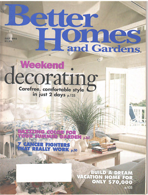 BETTER HOMES & GARDENS Magazine July 1995 Weekend Decorating Summer Color Garden-image