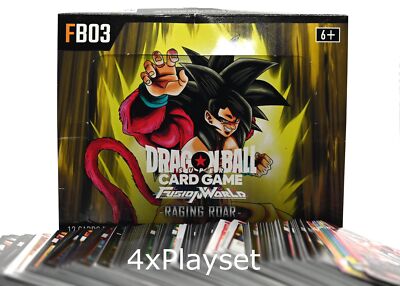 4x Dragon Ball Super TCG - Fusion World Raging Roars FB03 C/UC/R English NM/M-image