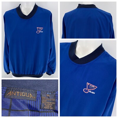 Vintage 1987 St. Louis Blues Antigua Wind Pullover M Men Poly Lined YGI W3-13-image