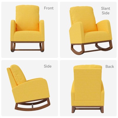 Cozy Modern Rocking Recliner Chair for Nursery Upholstered Comfort-image