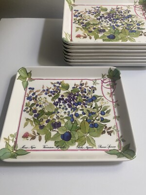 Atelier Michele Trumel Serving Trays Melamine Berries Italy Design Import Set 8-image