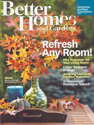 Better Homes and Gardens Magazine October 2013 Kitchen Makeover Autumn Container-image