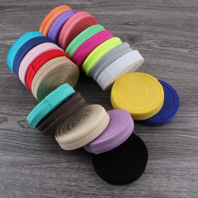 Solid Fold Over Elastic Ribbon FOE for Elastic Headbands Hair Ties 5/8