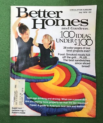 Better Homes & Gardens July 1979 DYI women's mag household hints -image