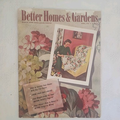 Better Homes & Gardens Mag. April 1943 Vintage Ads, Budget Guide-Ration Points-image