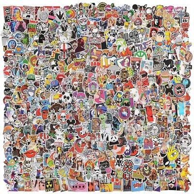 100/200/300 Skateboard Stickers Bomb Vinyl Laptop Luggage Decals Dope Sticker-image