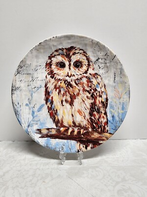 Pier 1 Imports Owl Ironstone Salad Plate 8 3/4